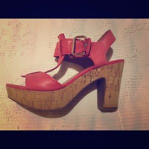 Pink platform Franco Sarto shoes